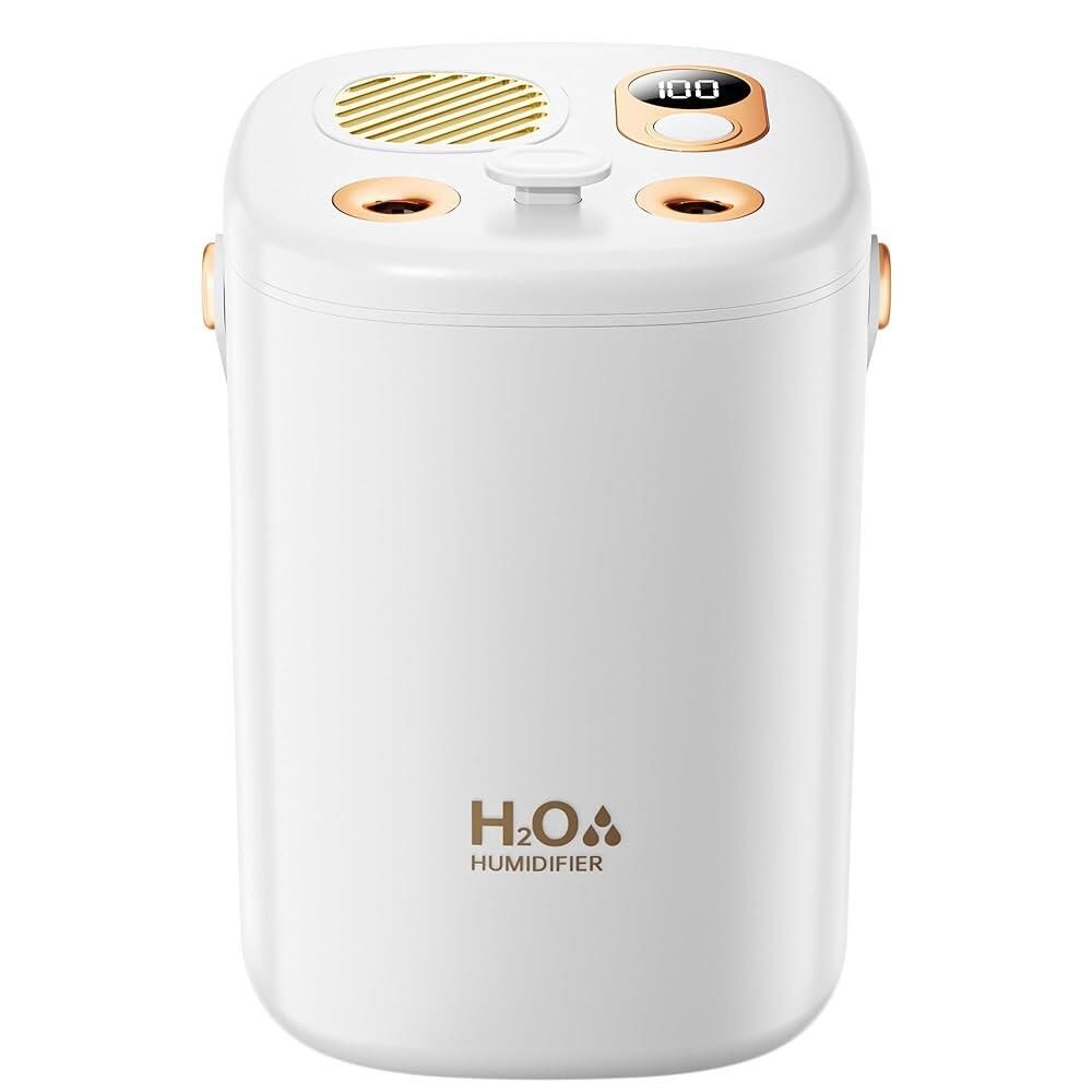 ALIANSHENG [해외] 침실 가정 사무실용 1L 쿨 미스트 가습기 - 대용량 조용함 자동 차단 방수 보호 식물 건조한 공기용 초음파 [호환]