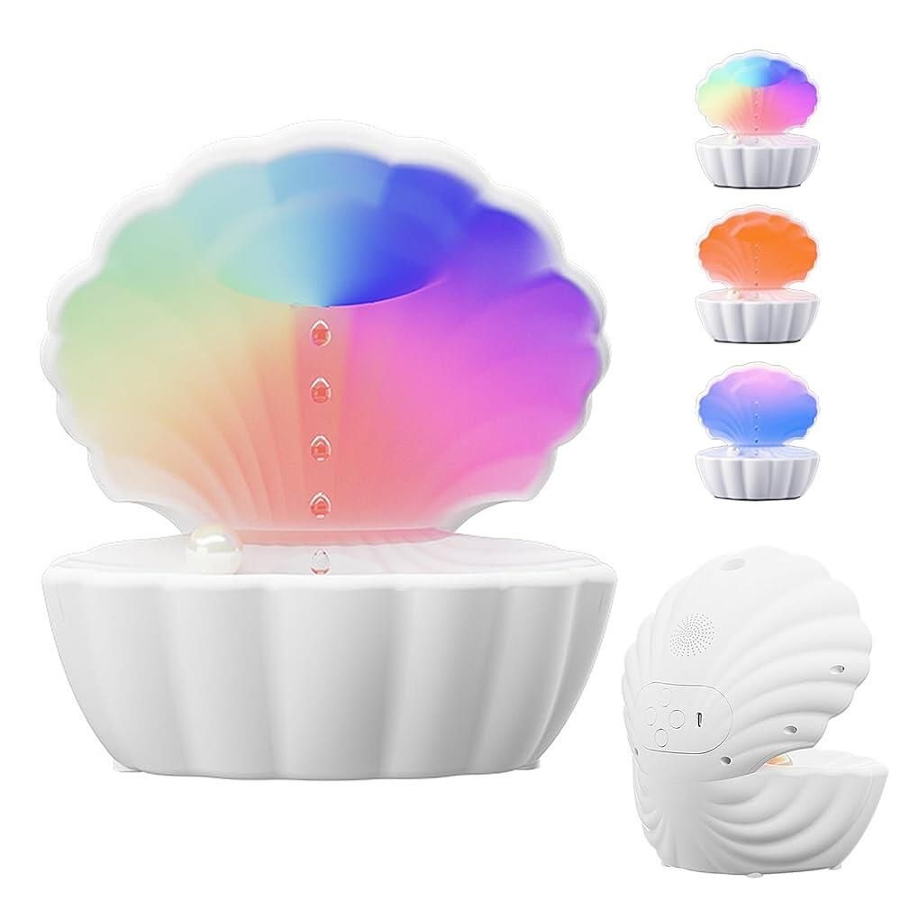 [해외] Bedroom Humidifier 550ml Anti-Gravity Water Drop Ultrasonic Nano Mist Humidifiers with Bluetooth Speaker 3 Lighting ModesSmart Anti Dry BurningIdeal f