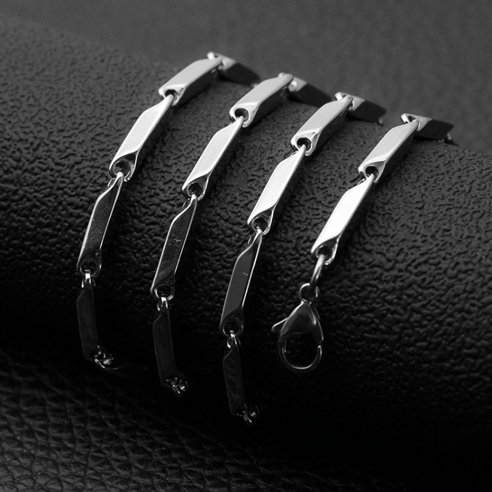 소리 대나무 남자목걸이 스님 트위스트 써지컬스틸 리스 스틸 대나무체인 변색 목걸이 샤워