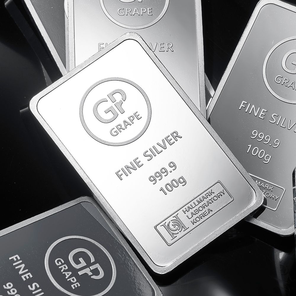 GRP그레이프 999.9 순은 실버 포나인 은투자 프레스 실버바 37.5g