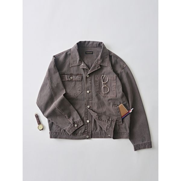 아날로그무드 [하프클럽]피그 포켓 워크자켓 (브라운)