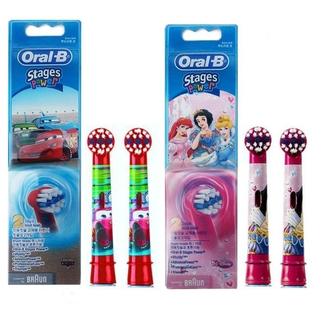 한국피앤지 오랄비 스테이지 파워 어린이칫솔 전동칫솔 리필2P 회전칫솔 360도칫솔 진동칫솔