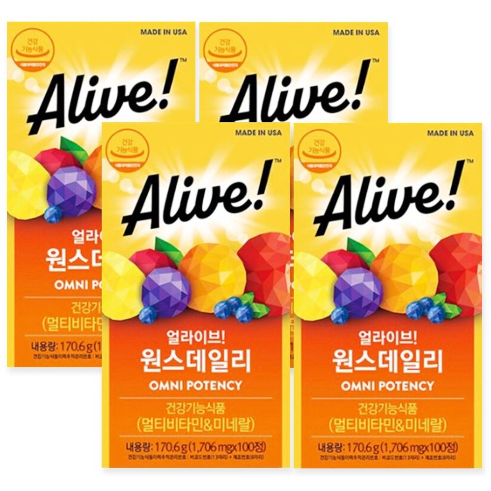 얼라이브 원스데일리 멀티비타민 100정 4개