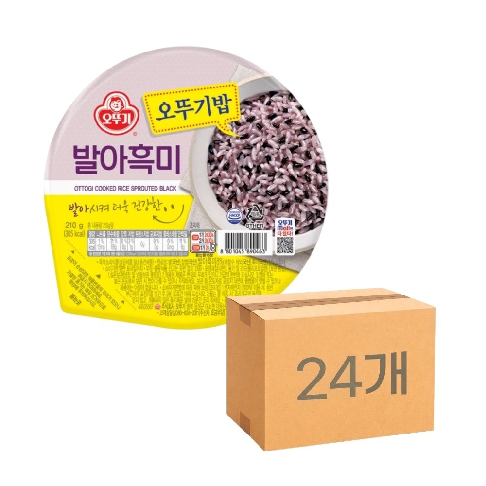 맛있는 오뚜기밥 발아흑미 210g 24개