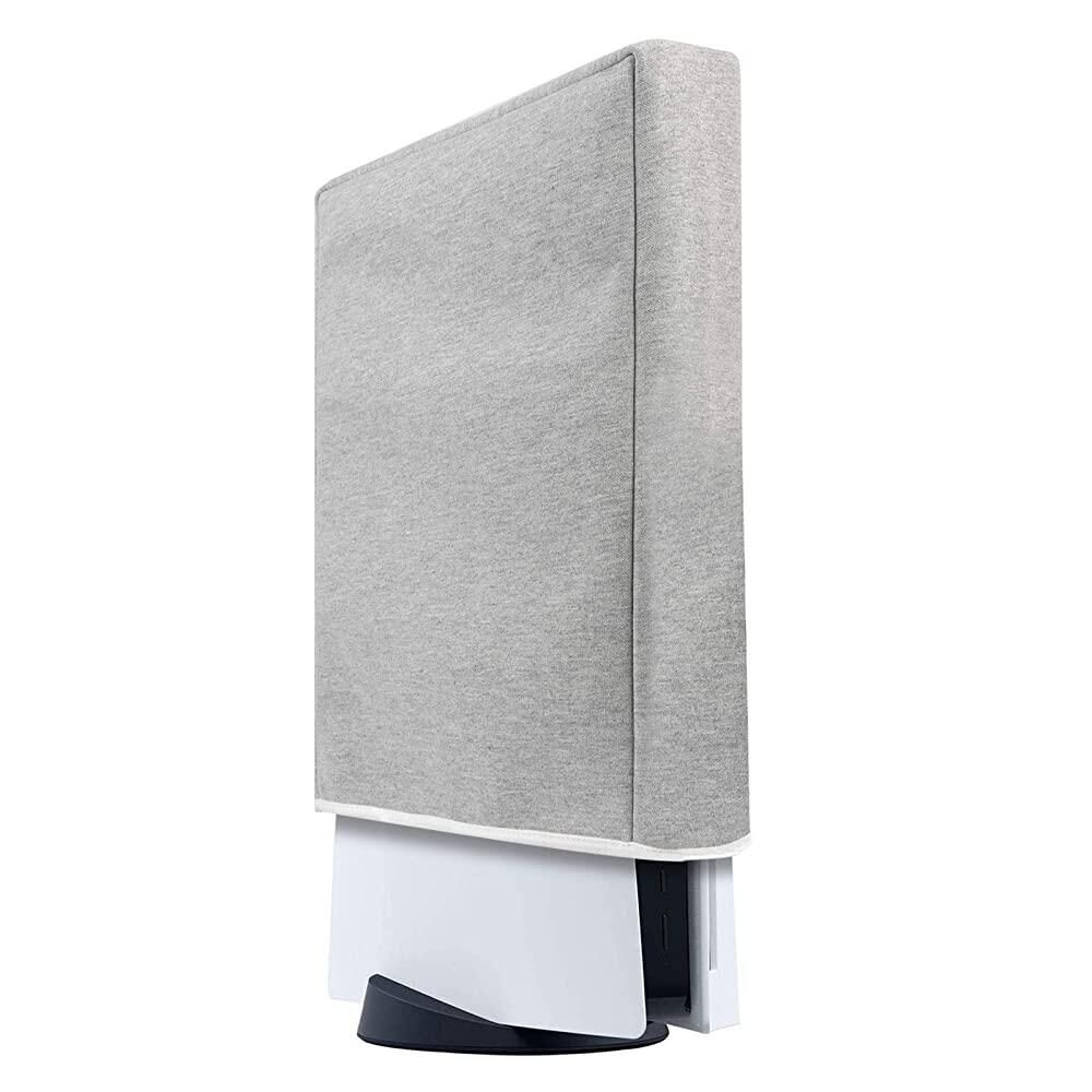 [해외] Console Dust Cover PS5 Protector Custom Designed for PlayStation 5 Disc Edition & Digital with Thick Cotton Precision Cut Easy Access Cable Port [호