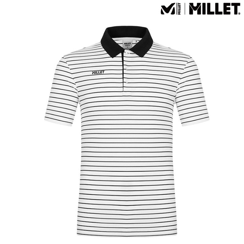 밀레 [모다아울렛][밀레]밀레 [ 25SS 할인특가 ] 냉감스트라이프 쿨티셔츠 신축성좋은 ICE SKIN 카라티셔츠_US 울산점