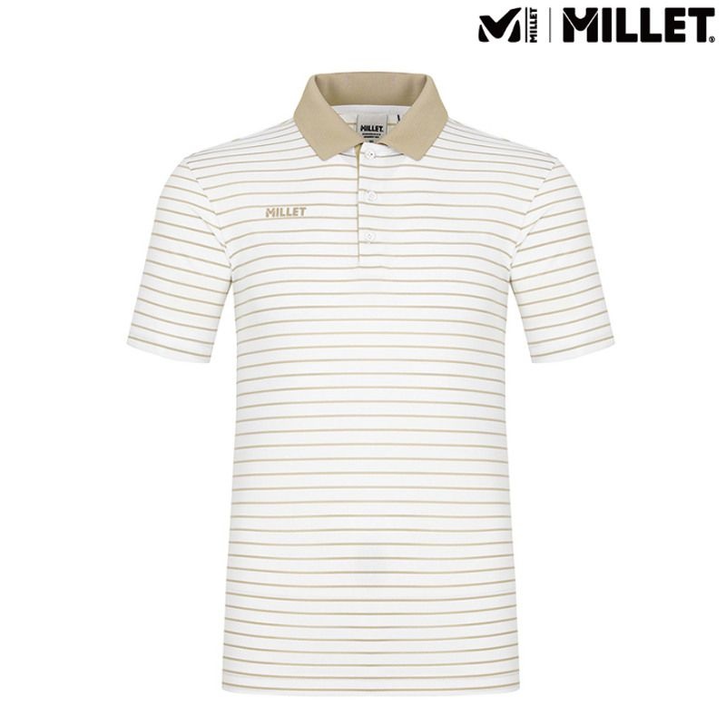 밀레 [모다아울렛][밀레]밀레 [ 25SS 할인특가 ] 남성 여름카라티 아르카 냉감 스트라이프 티셔츠_MLUUT278I_US 울산점