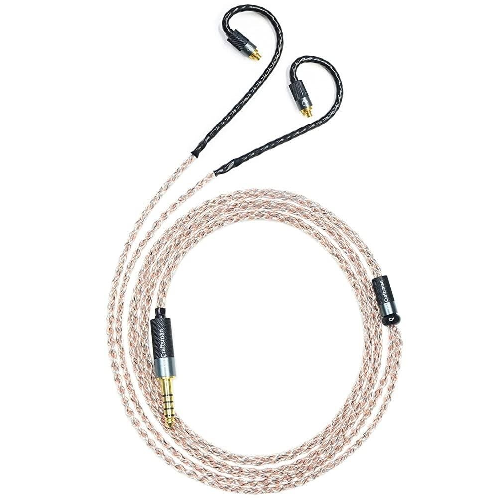 [해외] GUCraftsman Sennheiser IE200 IE300 IE600 IE900용 5N OFC 구리+그래핀 혼합 브레이드 이어폰 교체 케이블 (4.4mm 플러그) 287659