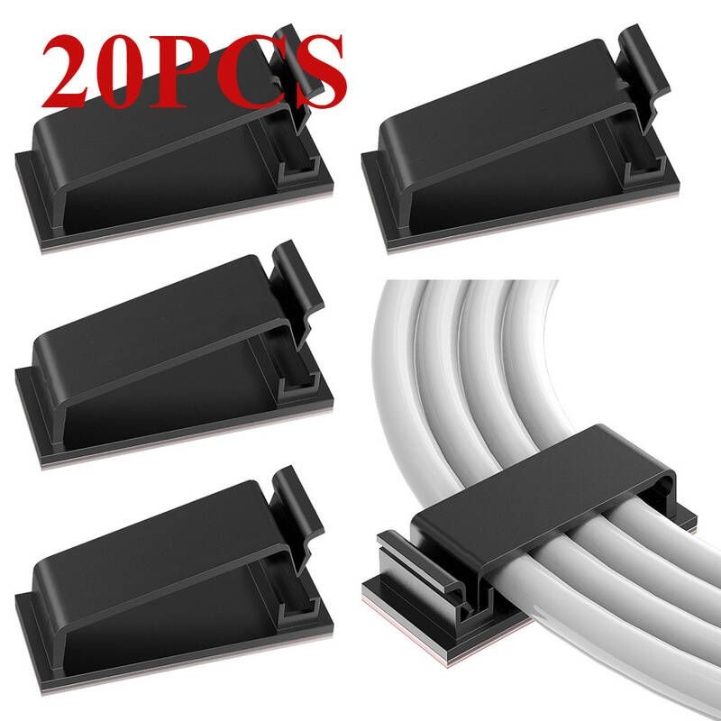 UnKnown [해외] 전선고정클립 케이블 정리 접착 클램프 클립 홀더 관리 차량용 USB 데이터 와인더 관리자