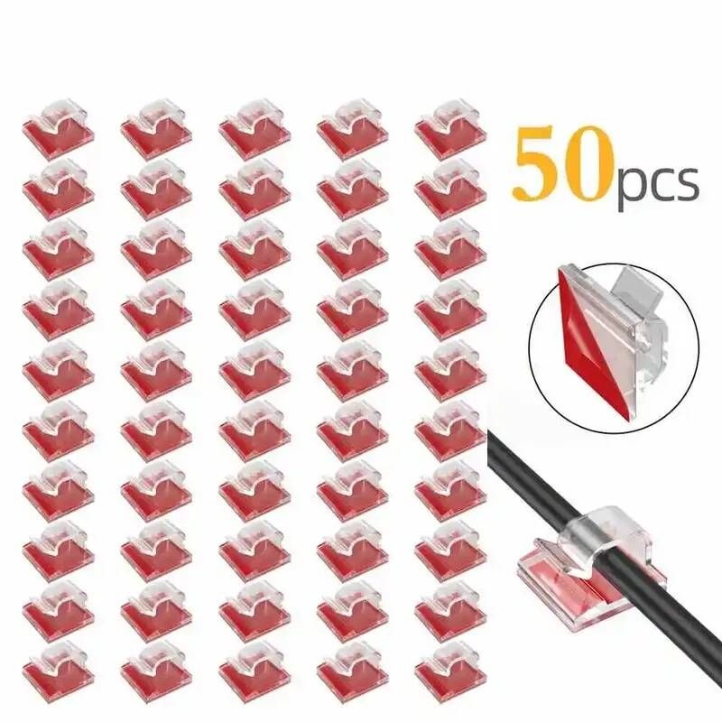 UnKnown [해외] 전선고정클립 케이블 정리 벽걸이 정리함 클립 관리 와이어 관리자 거치대 USB 충전 데이터 라인 보빈 와인더 10개