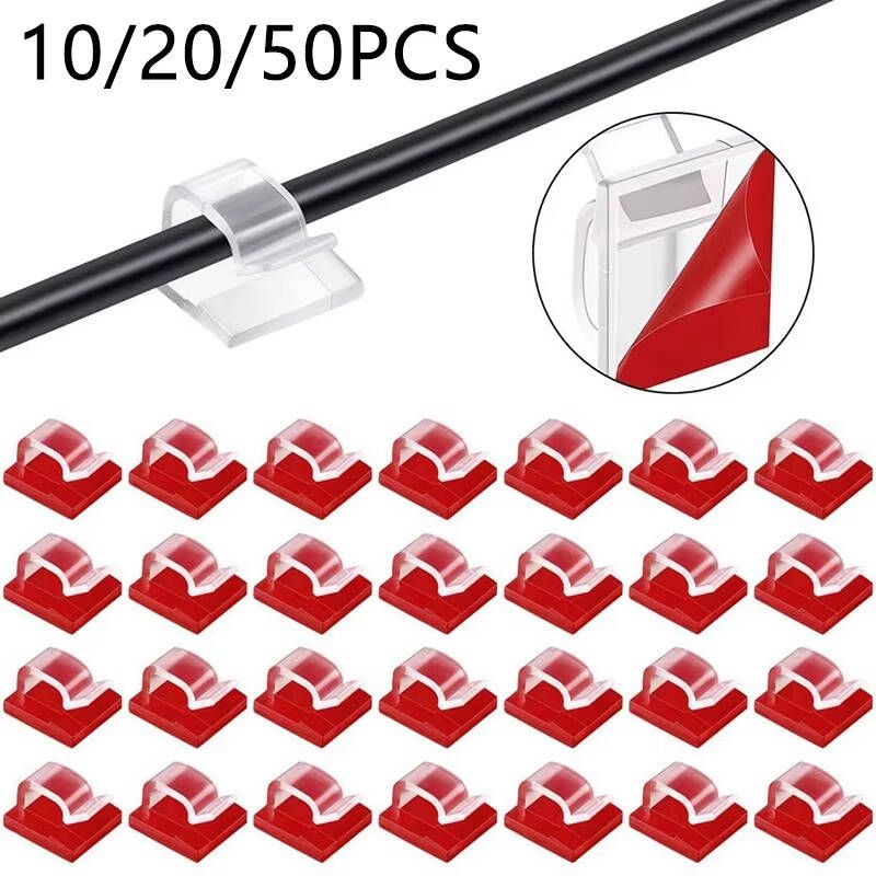 UnKnown [해외] 전선고정클립 케이블 정리 102050개 클립 관리 와이어 관리자 홀더 충전 데이터 라인 보빈 와인더 벽걸이 형 후크