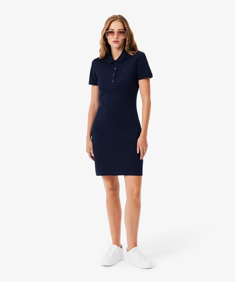 라코스테 여성 슬림핏 미니피케 폴로드레스 EF5473-56G 166 75K216 76U280