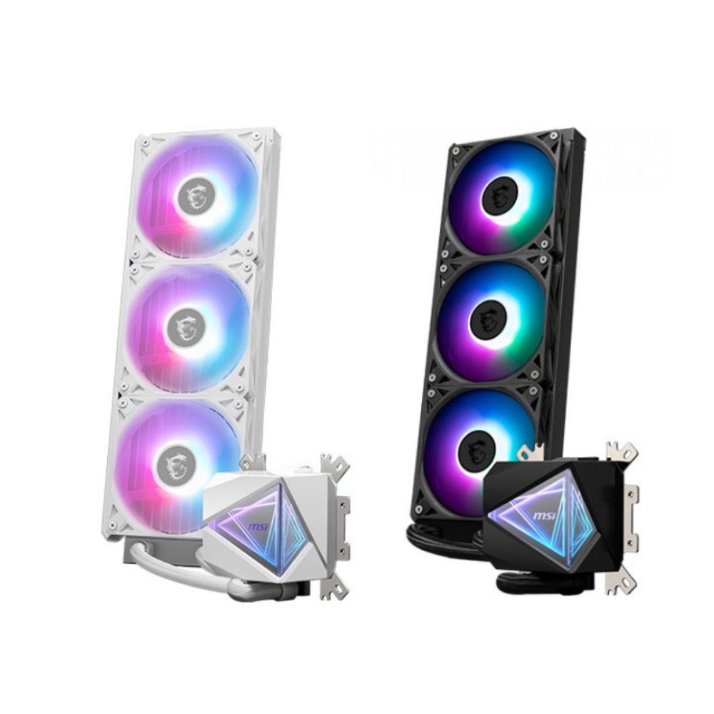 MSI MAG 코어리퀴드 I360 듀얼 챔버 펌프 쿨러 블랙 화이트