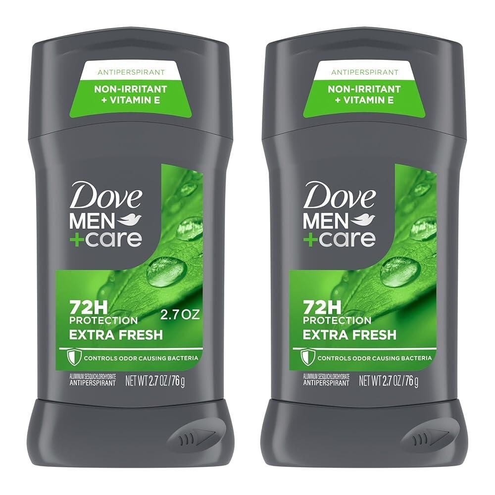 DOVE MEN + CARE [해외] 도브 남성용 + 케어 땀 억제제 악취 방지 스틱 최대 48시간동안 제거해 더욱 신선한 느낌 제공 76.5g 2.7온스 2개입 [