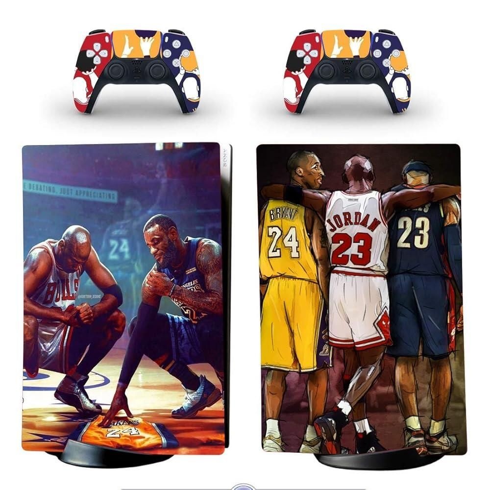[해외] JOCHUI Console Decal Skin Basketball Legend Vinyl Sticker Compatible with PS5 Digital Edition Controllers Wrap Skins Goat [호환]