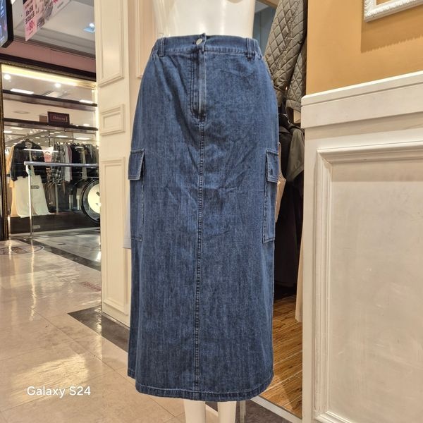 BCBG [하프클럽]BCBG 올앤썬드리 여름26 데님 PK 스커트 A6M4S278