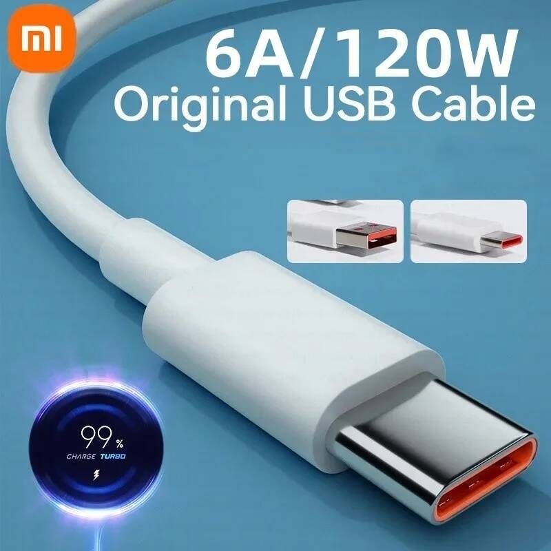 [해외] 후렉시블전선관 케이블 Original Xiaomi 6A Usb Type C 충전기 120w Turbo Tipo Mi 13 12 11 10 Pro ultra Poco x3 Redmi Note K50 40 고속 충