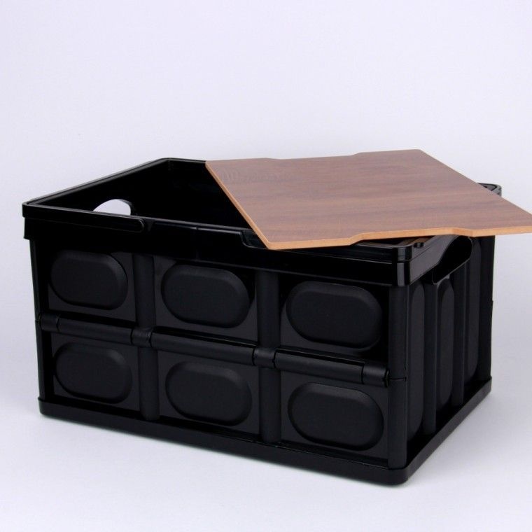 캠핑 손잡이 테이블 폴딩박스 블랙 55L