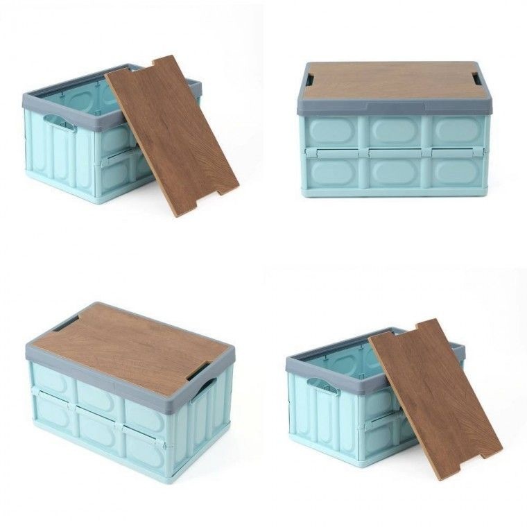 55L 캠핑 폴딩박스 스카이 접이식정리함 캠핑정리박스