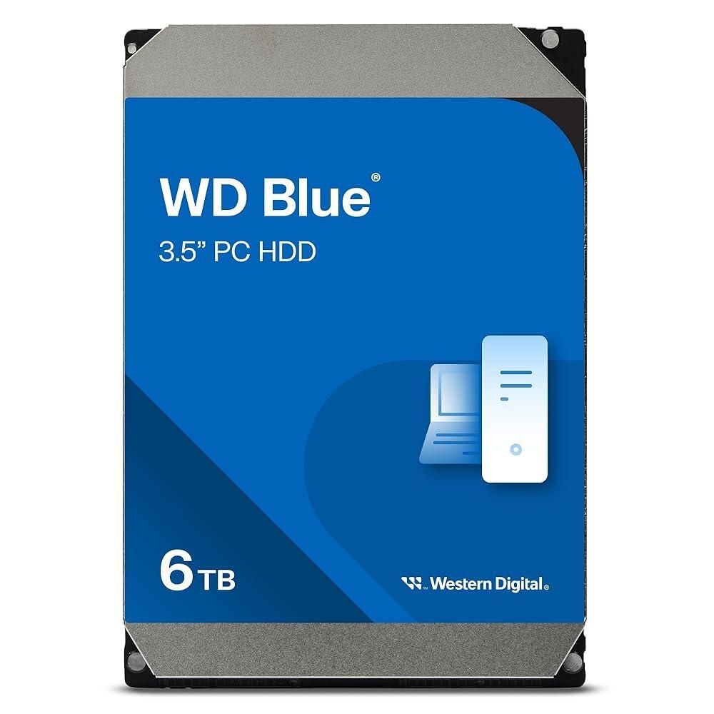 Western Digital 8TB WD 블루 PC 내장 하드 드라이브 HDD - 5640RPM SATA 6Gb/s 256MB 캐시 3.5인치 WD80EAAZ [호환]