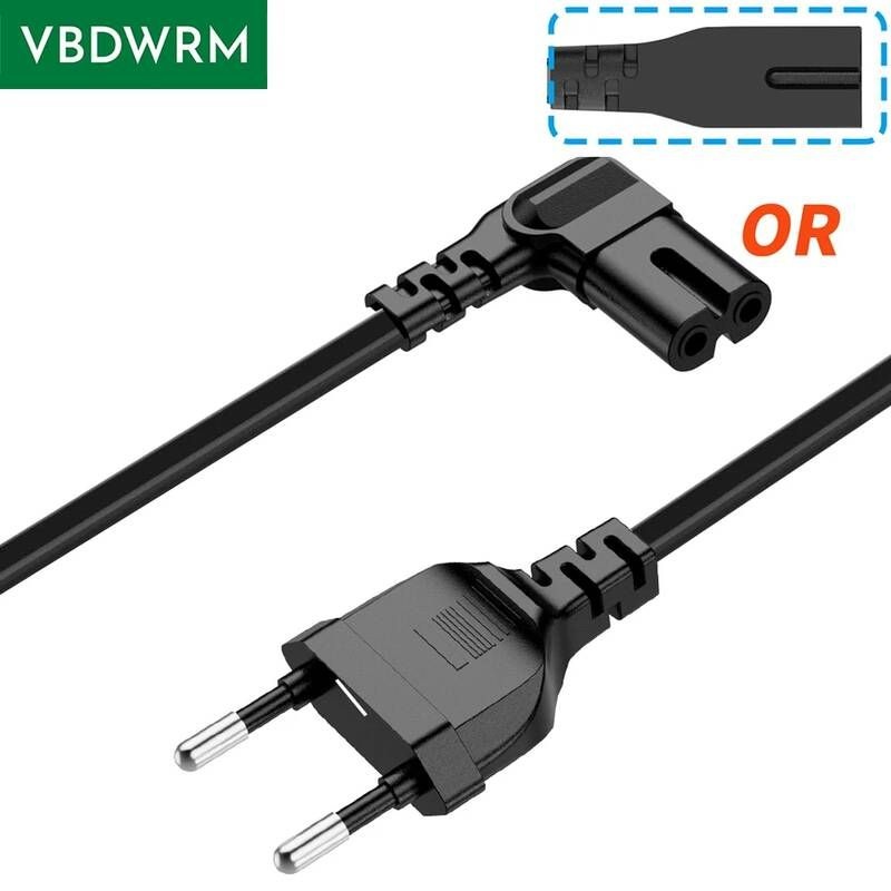 VBDWRM [해외] 스프링전선 코일 케이블 EU-IEC 320C C7 AC Schuko CEE716-C7 Figure 8 리드 삼성 필립스 Philips 소니 Sony LED TV용 3m 5m 15m 1m