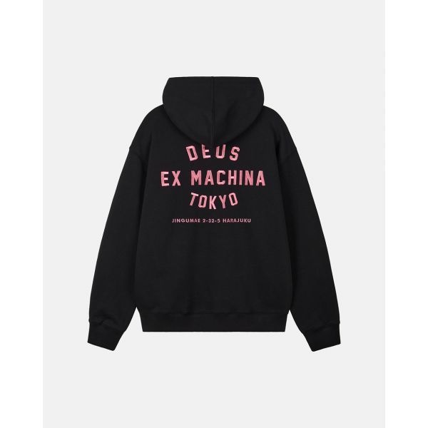 Deus Ex Machina 데우스엑스마키나 Tokyo College Address Zip Hoodie_Black