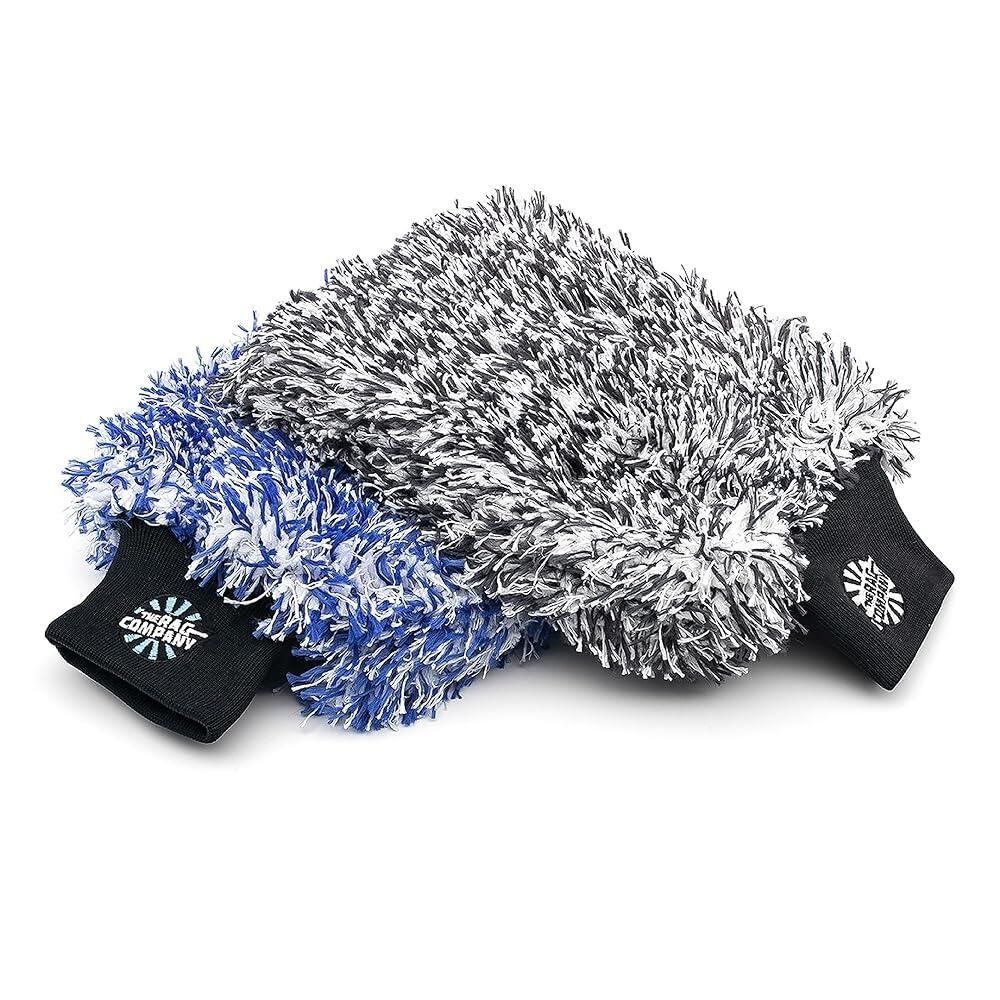 [해외] The Rag Company - 사이클론 울트라 워시 장갑 - 70/30 '건틀렛' 블렌드 한국 극세사, 폼 패딩, 긁힘 방지, 보풀 없음, 헹