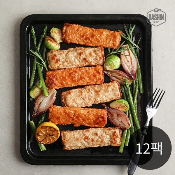 다신샵 닭신 고단백 닭가슴살바 떡갈비맛 외 4종 12팩 산 오븐구이 핫바 3730546