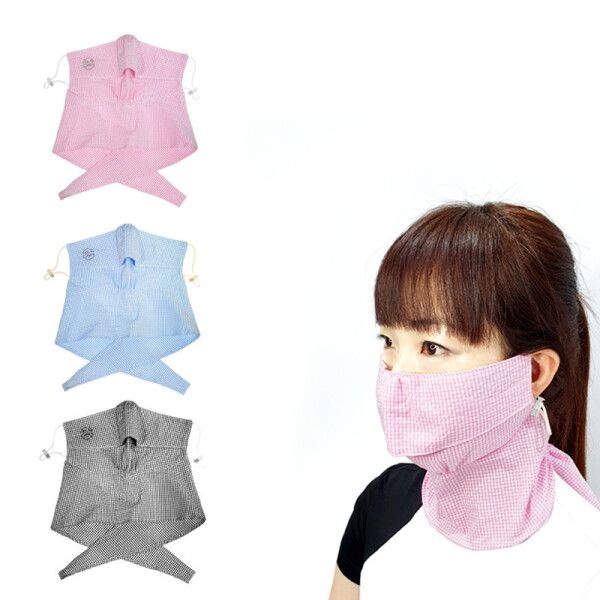 [고운골프] UV차단 풀커버 여성용 골프마스크 스포츠마스크 리본타입