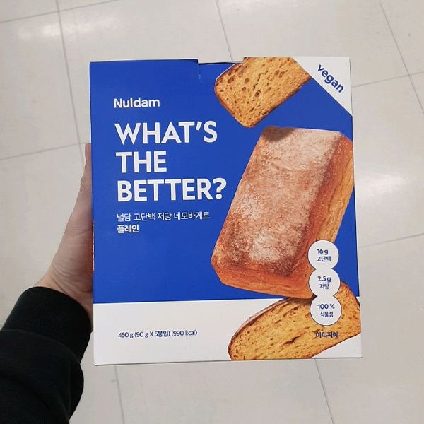 널담 고단백 저당 네모바게트 플레인 90g x 5개입