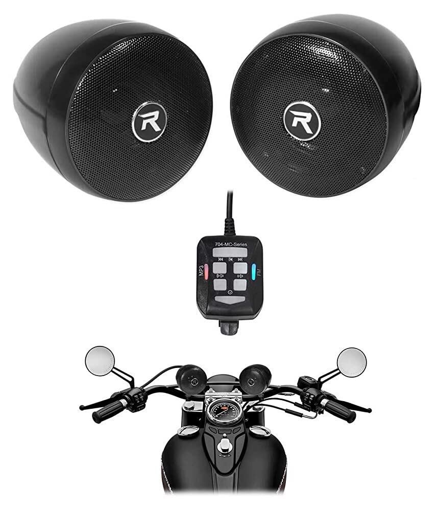 Rockville [해외] Rockville RockNRide 2 300W 전원 블루투스 오토바이 핸들바 스피커 4옴 방수 IPX67 블루투스/USB/AUX FM 라디오 오토바이/ATV
