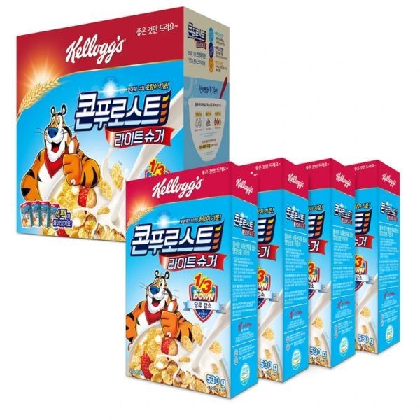 코스트코 켈로그 콘푸로스트 라이트 슈거 시리얼 530g x 4통