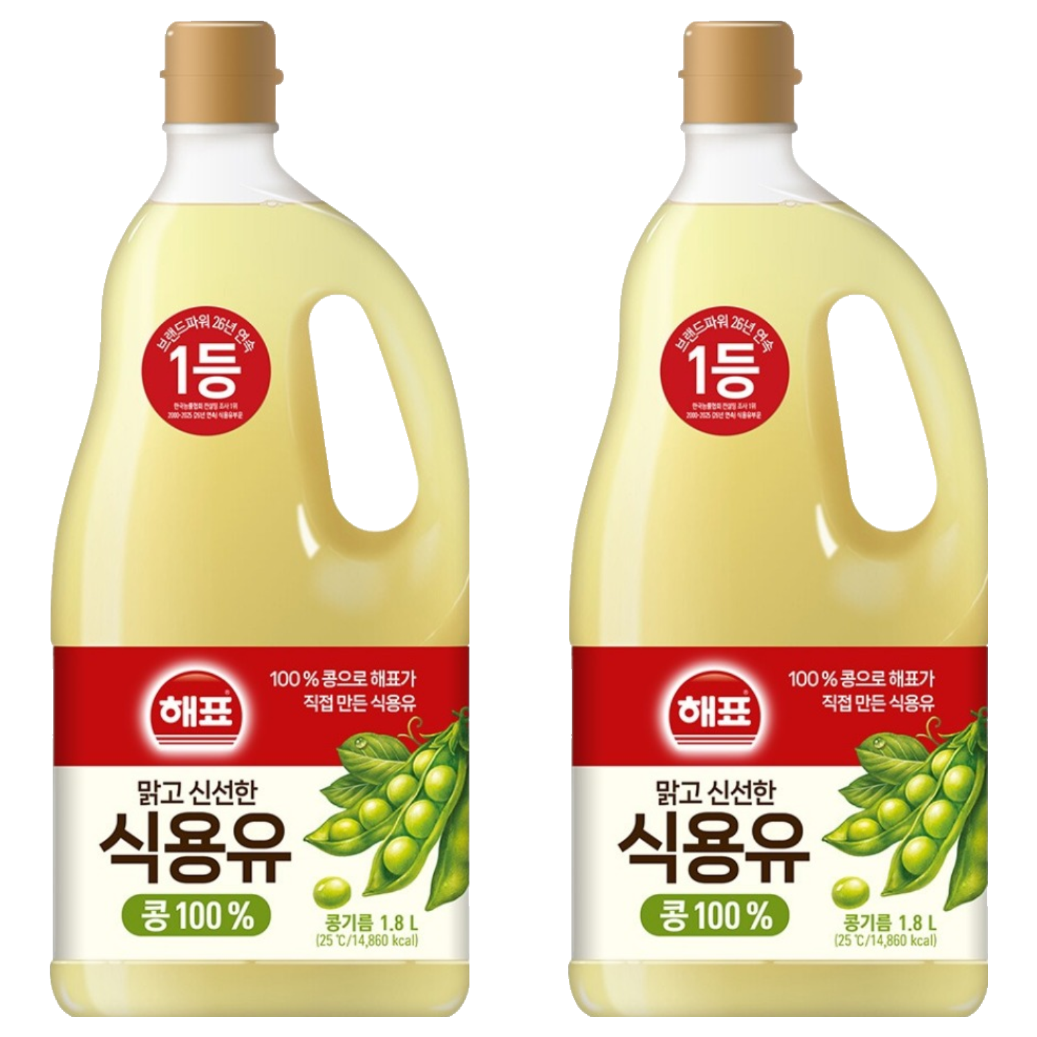 (1+2) 사조 해표 콩기름 식용유, 1.8L, 2개 3Set