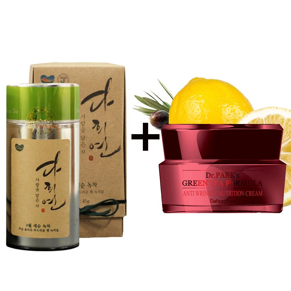 다희연&코스맥스(주) 다희연 새순 녹차 + 피부케어 세트 고보습 진정 홈케어 화장품 선물 SGT4Sn03Cr