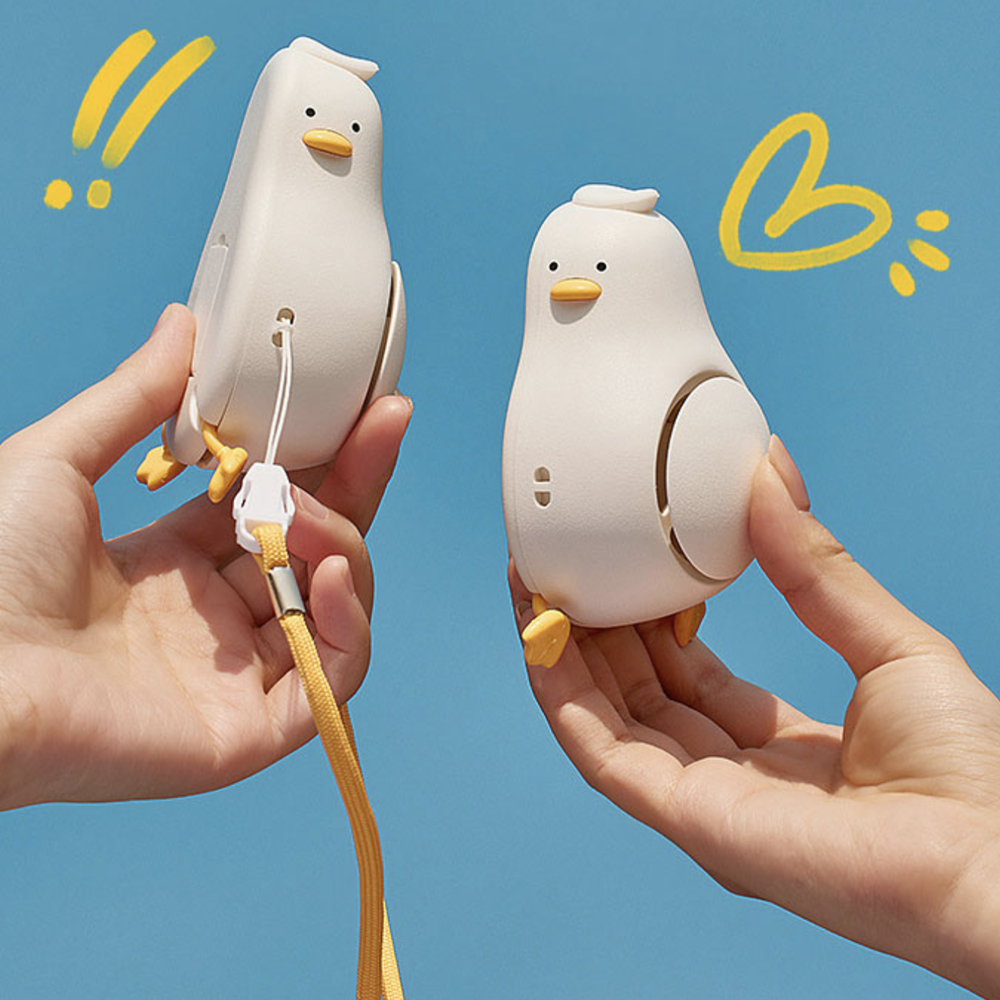 휴대용 선풍기 오리 예쁜목줄 3단풍속 부리스위치 스탠드 91g 경량