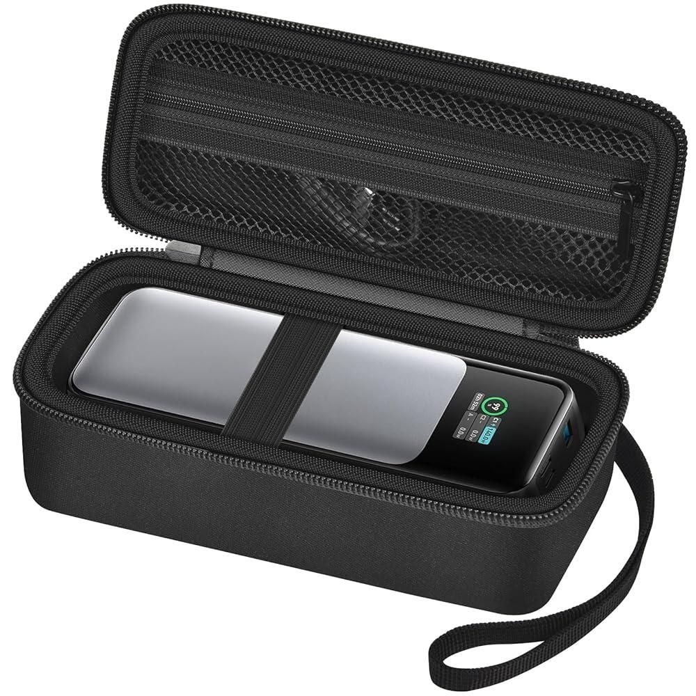 [해외] Againmore Anker 737 보조 배터리PowerCore 24K 140W용 보호 보관 케이스 - 맞춤형 핏 내부 메시 포켓 튼튼한 지퍼가 있는 하