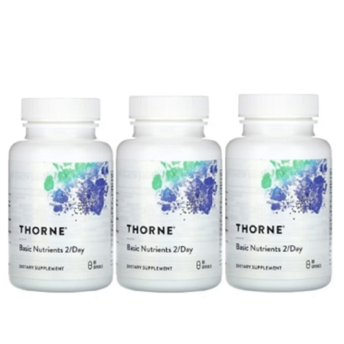 [해외] 2+1 쏜리서치 기초 기본 영양소 투퍼데이 멀티 종합 비타민 60 캡슐