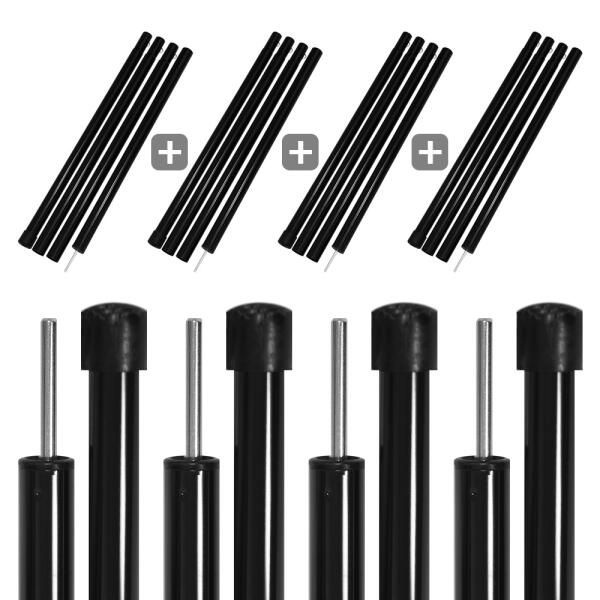 아트박스/벅703 BUCK703 타프폴대 블랙 28파이2100 4개 SET 타프 텐트