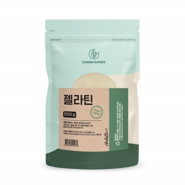 참굿즈 젤라틴 분말 가루 무지방 섬유성 단백질 500g 1팩
