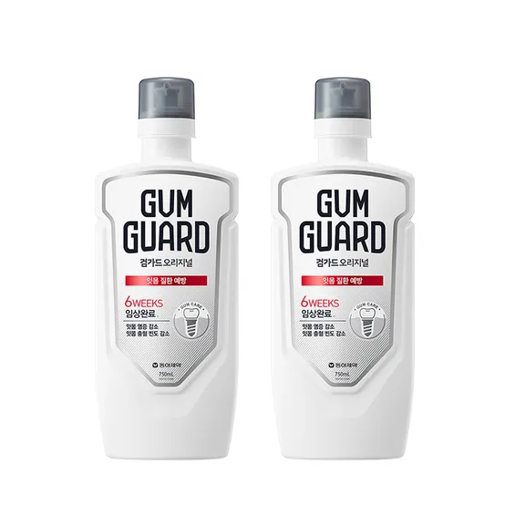 [APP전용] 가그린 검가드 오리지널 구강청결제 750ml x 2개 /3개/잇몸질환 치주질환 예방