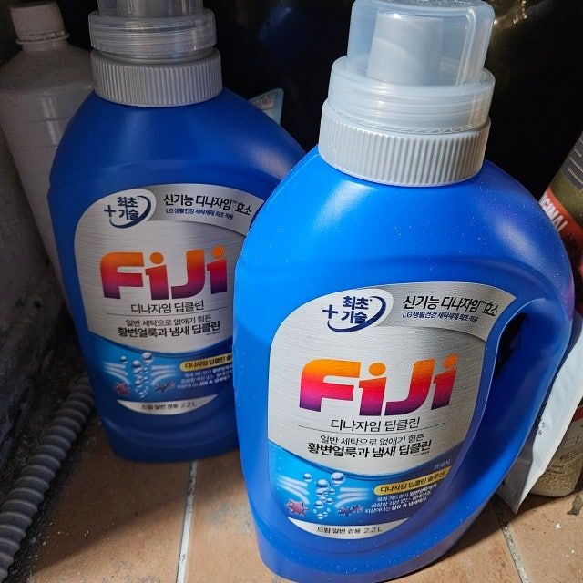 [황변얼룩제거/겸용]피지 디나자임 프리미엄 액체세제 용기2.2L 2개(프레쉬)+특별증정(아우라 생화캡슐 섬유유연