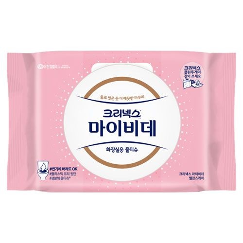 [온누리7%혜택][크리넥스] 마이비데 밸런스케어 물티슈 캡형40매x9