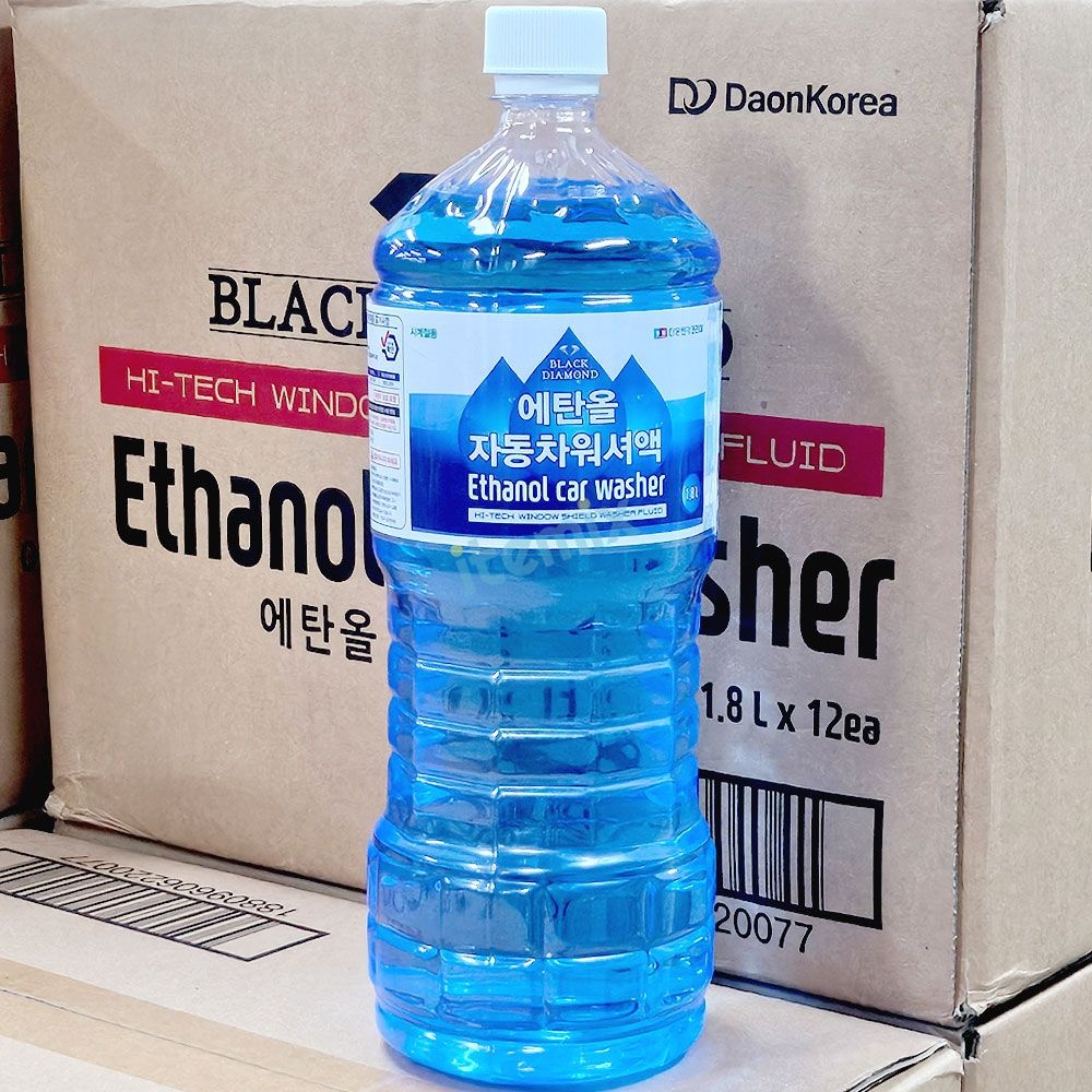 블랙 다이아몬드 에탄올 워셔액 1.8L 자동차 클린 사계절 1박스