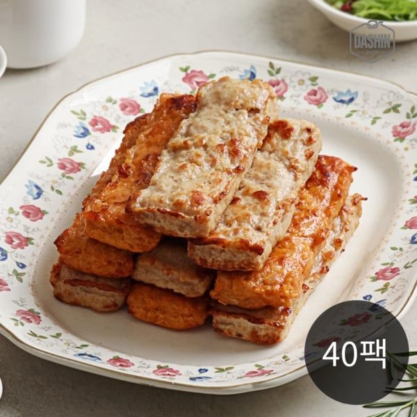 다신샵 닭신 고단백 닭가슴살바 떡갈비맛 외 4종 40팩 산 오븐구이 핫바 3730248