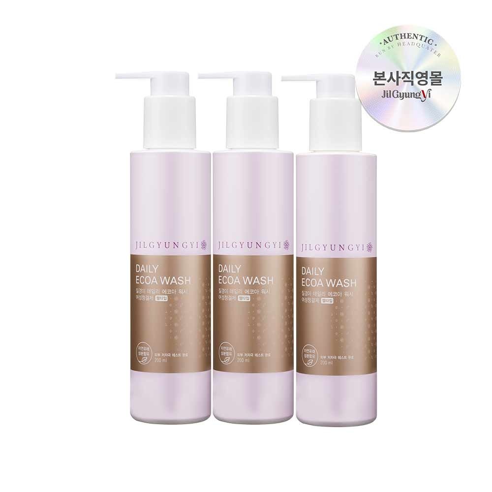 질경이 (현대Hmall) [질경이] 홈쇼핑 부문 1위 여성청결제 데일리 에코아 워시 골드젤 200ml x3개