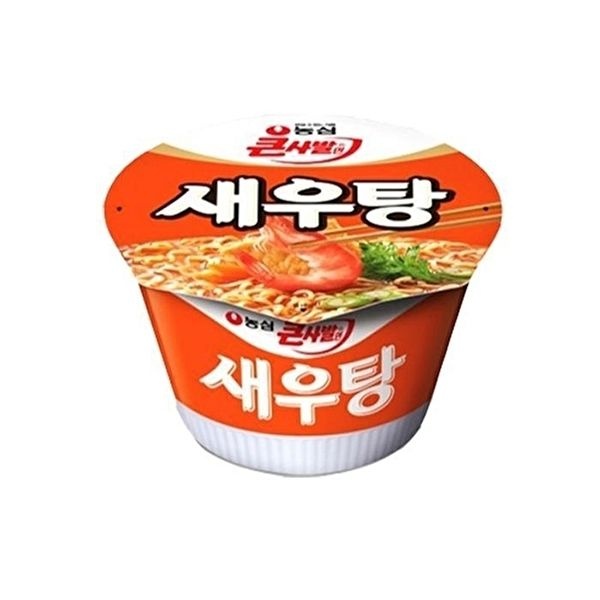 [셀러허브 식품]농심 새우탕 큰사발 16개 즉석라면 간편식 대용량 큰컵 야식 사무실 간식 해장 편의점 (49211041)