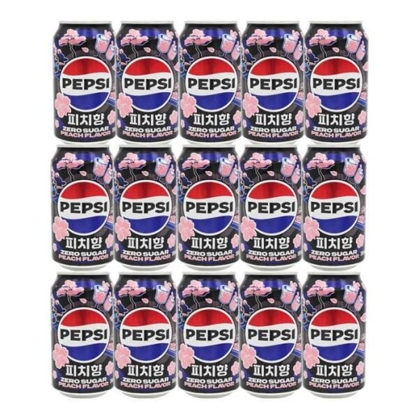 [셀러허브 식품] 펩시 제로 피치향 355ml 15캔