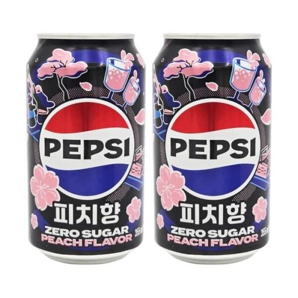 [셀러허브 식품] 펩시 제로 피치향 355ml 24캔