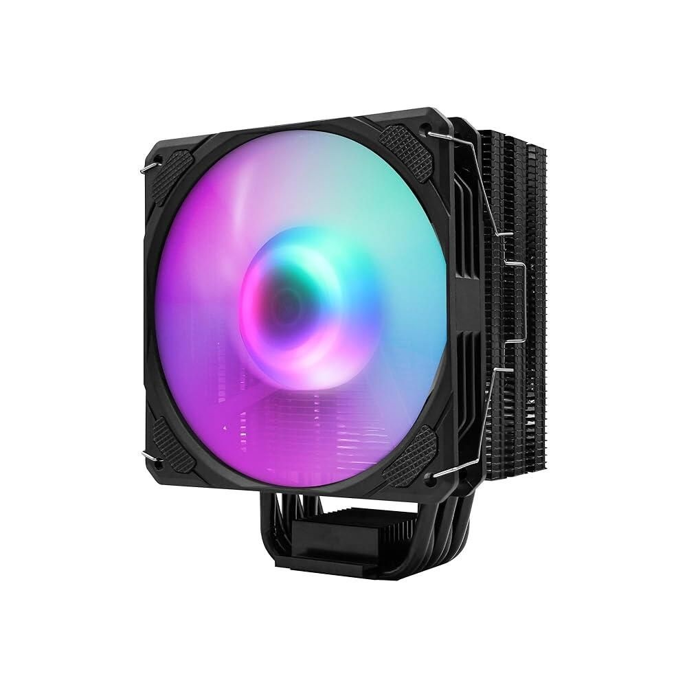 [해외] PANO-MOUNTS CPU 에어 쿨러 120mm ARGB PWM 팬 6 HeatPipes TDP 205W 저소음 고성능 쿨러, AMD 인텔 LGA 1700 1200과 호환, 게이밍 PC 오