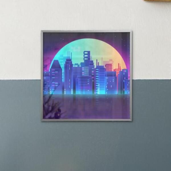 꾸밈 아트박스/꾸밈 iu337-사이버펑크그래픽스-소형메탈프레임액자